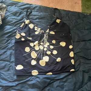 Stylish Women's Navy and Cream Top
